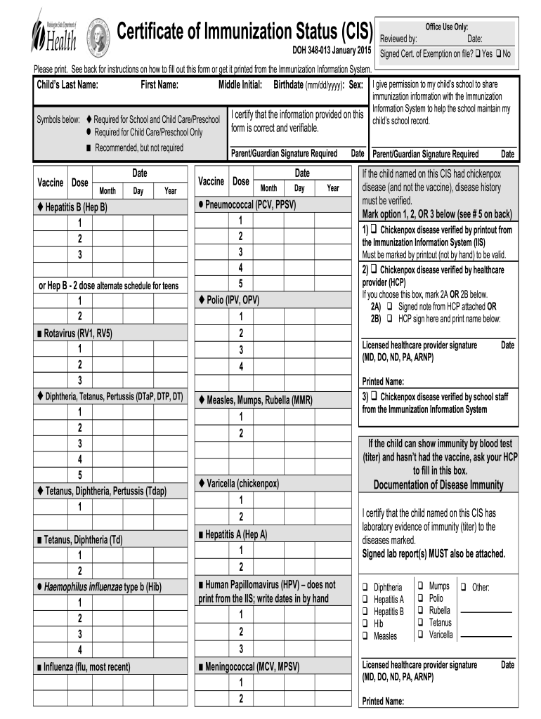 WA DOH 348 013 2015 2021 Fill And Sign Printable Template Online US 