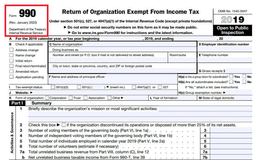 What Is Form 990 Requirements And Types Of Forms Application Gov