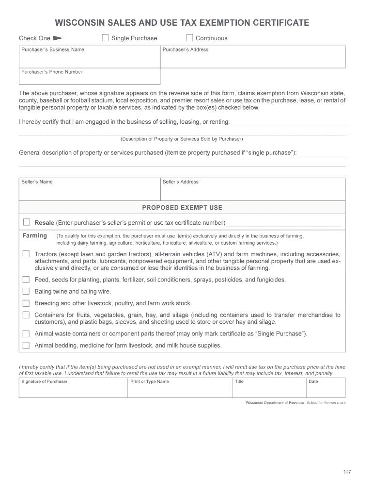 Wisconsin Tax Exempt Form Printable 2020 2021 Fill And Sign Printable